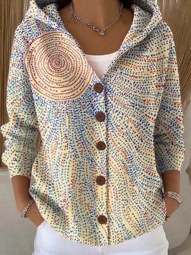 Nina | Elegant Hooded Button-Up Sweater